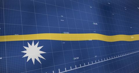 Data Analysis Visual over Nauru Flag Symbolizing Global Connection - Download Free Stock Images Pikwizard.com
