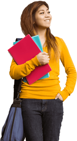 transparent smiling college student holding books outdoors - Download Free Stock Videos Pikwizard.com