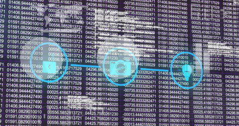 Animated Data Processing with Digital Media Icons