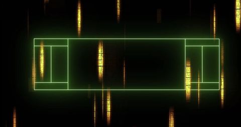 Neon stadium with futuristic light trails background