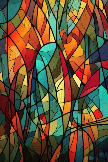 Abstract Stained Glass Art with Vivid Colors - Download Free Stock Images Pikwizard.com