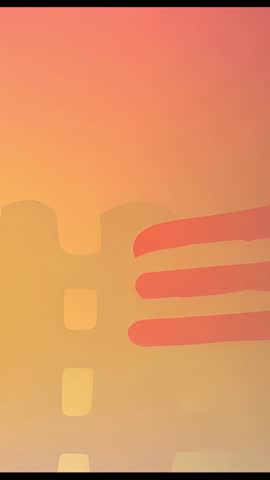 Starting vertical abstract gradient scene showing grid silhouette and red curved bars