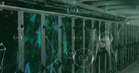 Digital Interface and 6G Technology Concept in Server Room - Download Free Stock Images Pikwizard.com