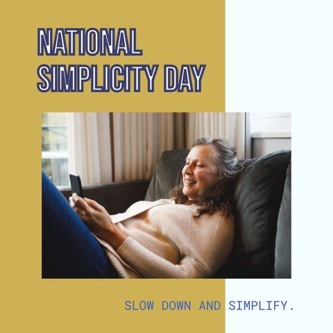 national simplicity day: enjoying the moment with technology - Download Free Stock Templates Pikwizard.com