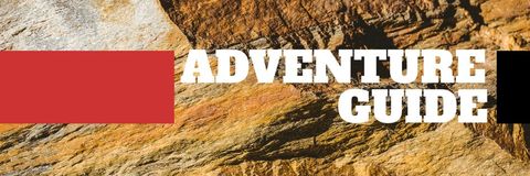 Adventure Guide Banner with Textured Rock Background - Download Free Stock Templates Pikwizard.com