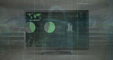 Abstract Digital Lock Concept with Data Interface and Global Connections - Download Free Stock Images Pikwizard.com