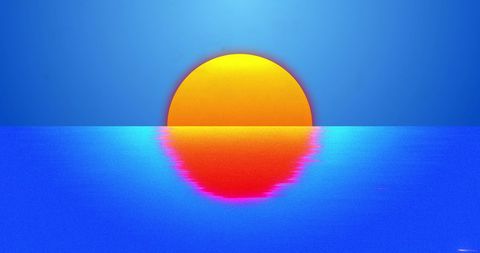 Abstract Sun Reflection over Vibrant Sea - Download Free Stock Images Pikwizard.com