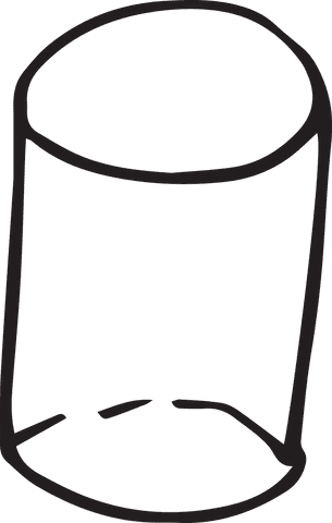 transparent minimalist cylinder shape in black outline - Download Free Stock Videos Pikwizard.com