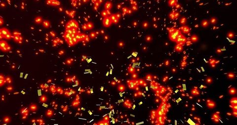 Festive Confetti and Glowing Lights Background for Celebrations - Download Free Stock Images Pikwizard.com