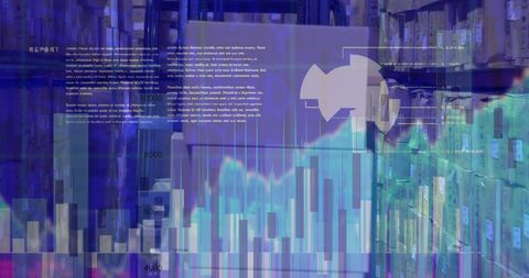 Digital Overlay on Warehouse Operations with Data Analytics - Download Free Stock Images Pikwizard.com