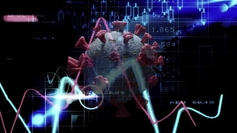 Digital Breakdown of Future DNA Analysis in Animated Graphic