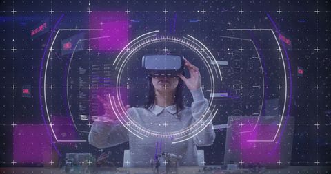 Virtual reality exploration with futuristic holographic display