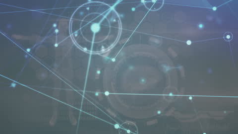 Futuristic Network Connections and Data Science Visualization