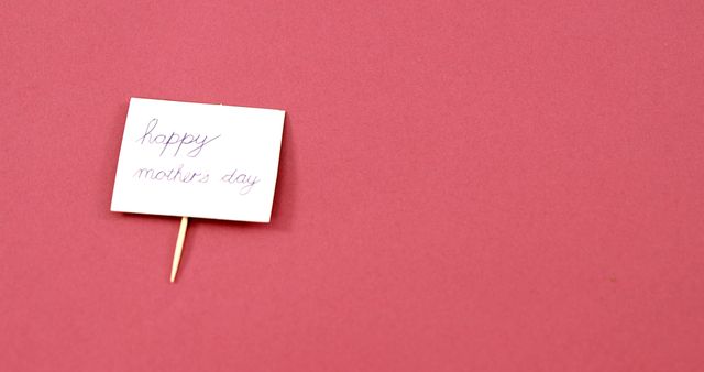 Happy Mother's Day Handwritten Sign on Pink Background - Download Free Stock Images Pikwizard.com