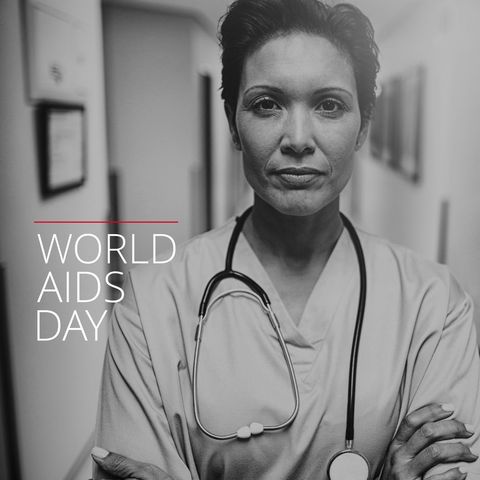 Proud Female Doctor Advocating World AIDS Day Healthcare - Download Free Stock Templates Pikwizard.com