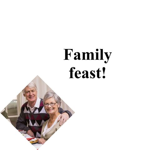 Senior Couple Enjoying Thanksgiving Family Feast Celebration
