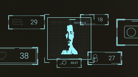 Digital Interface with Social Media Reactions Overlay