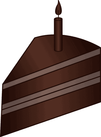 minimalist layered chocolate cake slice with lit candle, transparent - Download Free Stock Videos Pikwizard.com