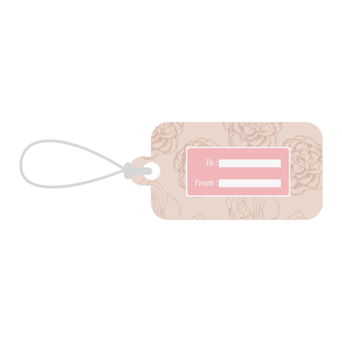 elegant pink gift tag with roses on transparent background - Download Free Stock Videos Pikwizard.com