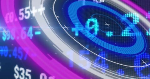 Digital financial analytics with virtual data overlay
