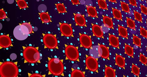 Abstract Red Cells on Vibrant Violet Background - Download Free Stock Images Pikwizard.com