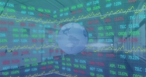 Global Stock Market Data Visualization with Virtual Globe - Download Free Stock Images Pikwizard.com