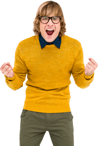 transparent man in yellow sweater shouting - Download Free Stock Videos Pikwizard.com