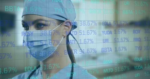 Medical Professional Analyzing Financial Data in Healthcare Setting