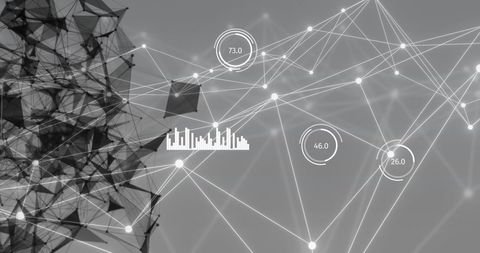 Abstract Network Visualization with Data Elements - Download Free Stock Images Pikwizard.com