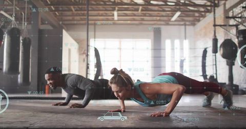 Athletic Training Partners Push-Up Workout with Tech Overlay