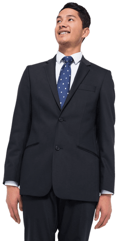Smiling Biracial Businessman in Suit on Transparent Background