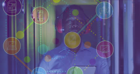 Virtual Reality Network Interface in Server Room