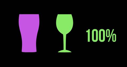Animated Progress with Pint and Wine Glass Icons - Download Free Stock Images Pikwizard.com