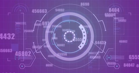 Futuristic Digital Interface on Purple Background - Download Free Stock Images Pikwizard.com
