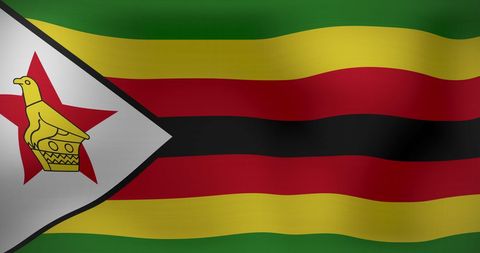 Zimbabwe National Flag Waving in Wind - Download Free Stock Images Pikwizard.com