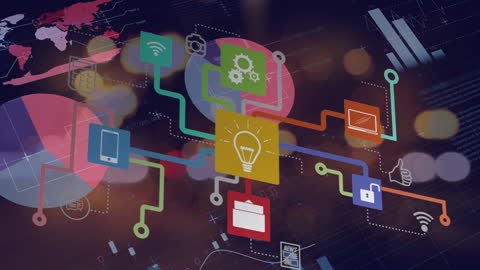 Global Connections and Data Visualization Concept