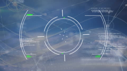 Futuristic HUD Target Screen with Data Overlay
