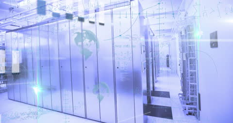 Data Processing in Technological Server Room Animation