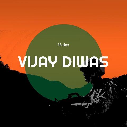 patriotic vijay diwas celebration with soldier silhouette - Download Free Stock Templates Pikwizard.com