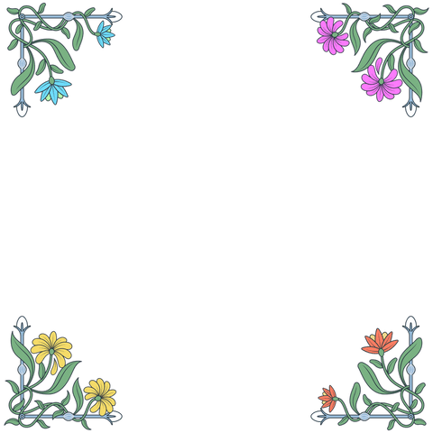 vibrant floral corner designs on transparent background - Download Free Stock Videos Pikwizard.com