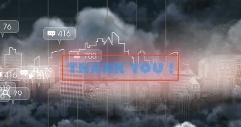 Digital Communication Growth Over Foggy Cityscape - Download Free Stock Images Pikwizard.com