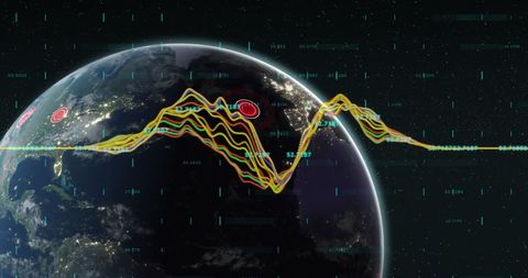 Digital Financial Data Streams Around Planet Earth - Download Free Stock Images Pikwizard.com