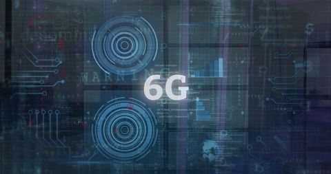 Futuristic Technology Concept with 6G Network and Digital Data - Download Free Stock Images Pikwizard.com
