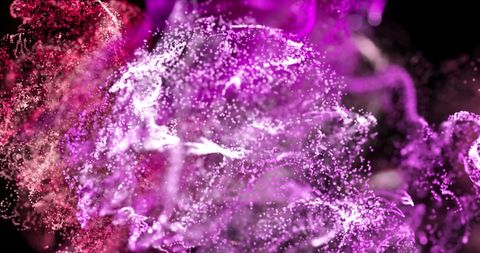 Vibrant Pink and Red Particle Cloud on Black Background - Download Free Stock Images Pikwizard.com