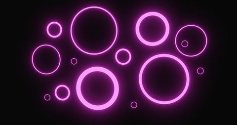 Glowing Pink Neon Rings on Black Background - Download Free Stock Images Pikwizard.com