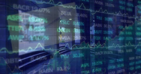 Financial Data Streams Over Modern Cityscape