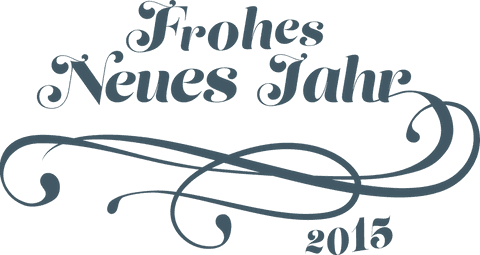 transparent frohes neues jahr 2015 text with decorative scrolls - Download Free Stock Videos Pikwizard.com