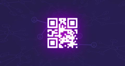 Neon QR Code with Digital Connection Network - Download Free Stock Images Pikwizard.com
