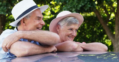 Senior Couple Relaxing Outdoors Enjoying Leisure Time Together - Download Free Stock Images Pikwizard.com