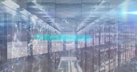 Futuristic Data Center with Uploading Progress Bar Visualization - Download Free Stock Images Pikwizard.com